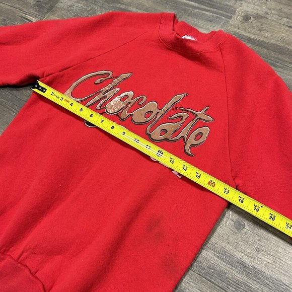 Vintage Chocolate Attitude Crewneck Sweatshirt Size Medium Made In USA 1991 - Picture 5 of 11